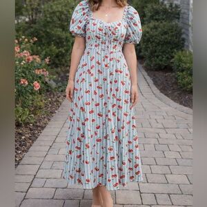 Unique Vintage Cherry Dress sz M